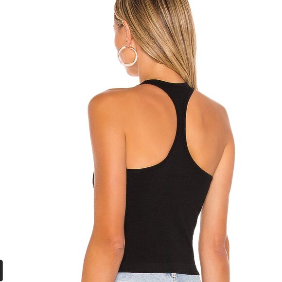 NWOT Free People Hayley Racerback Brami Crop Top, Black, (M/L) - Picture 5 of 6